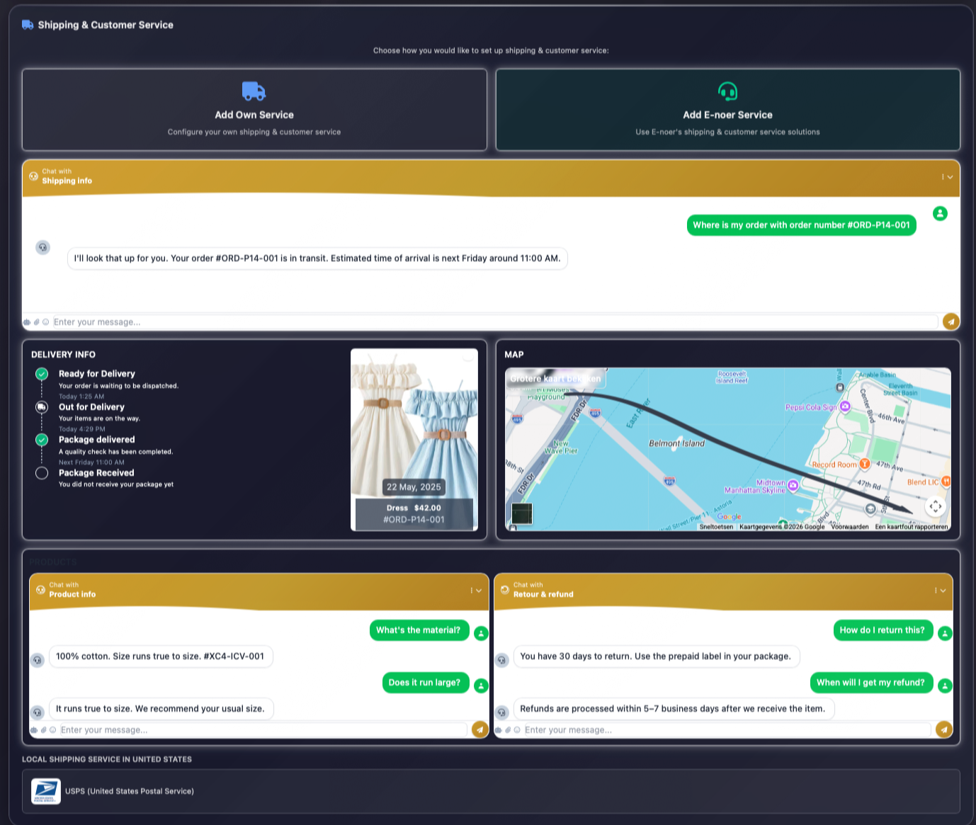 Shipping & Customer Service